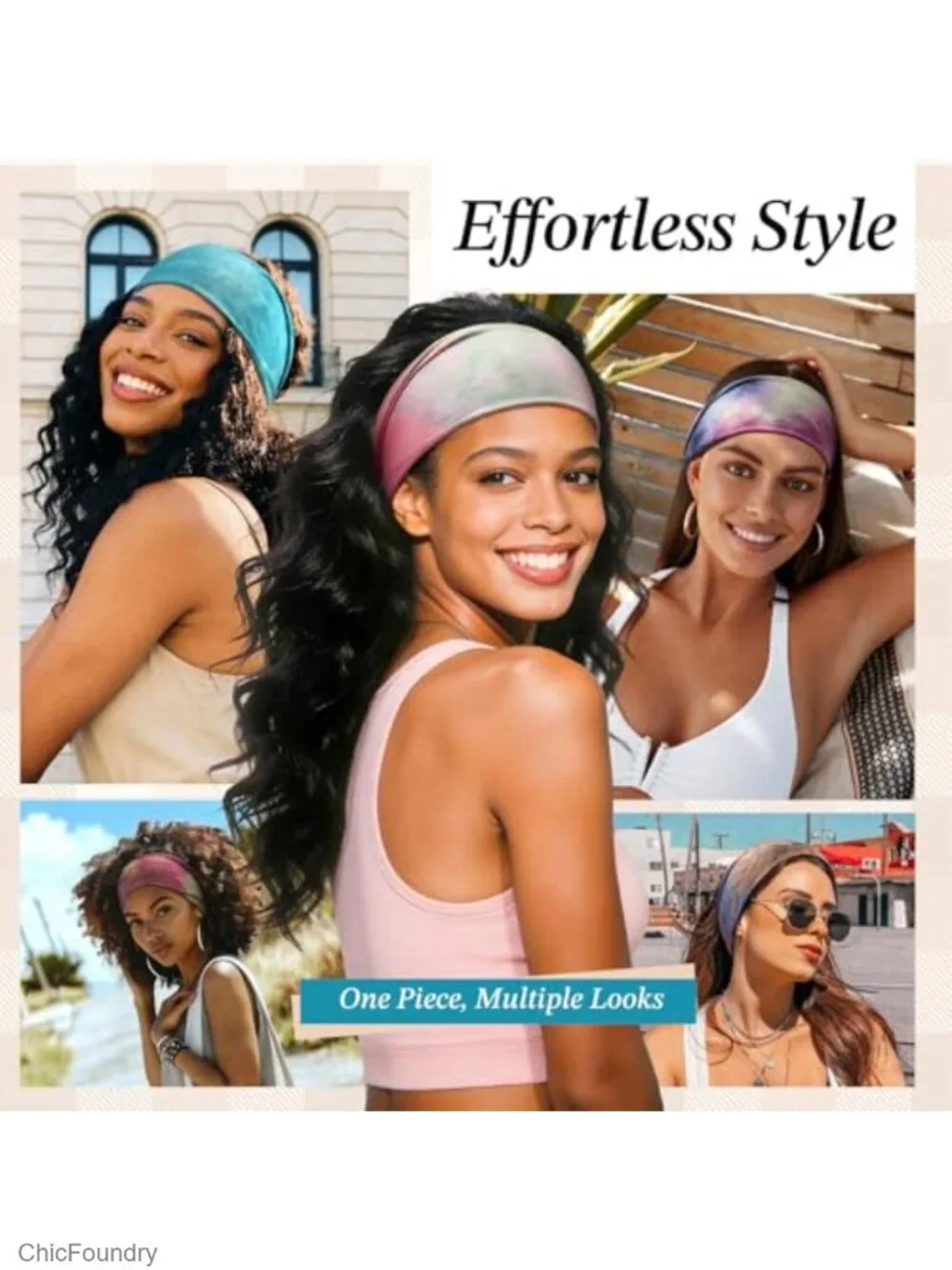 8-Pack Non-Slip Wide Headbands for Women Moisture Wicking Sports